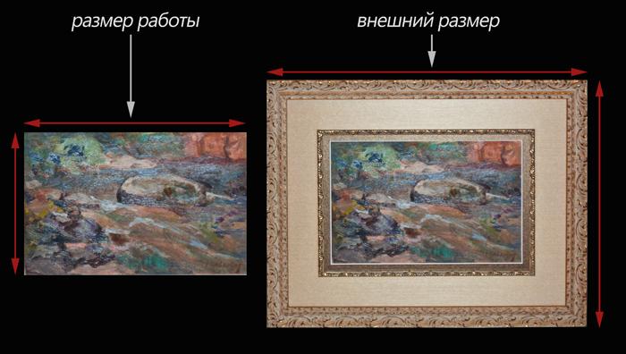 внешний размер и размер работы внешний размер и размер работы